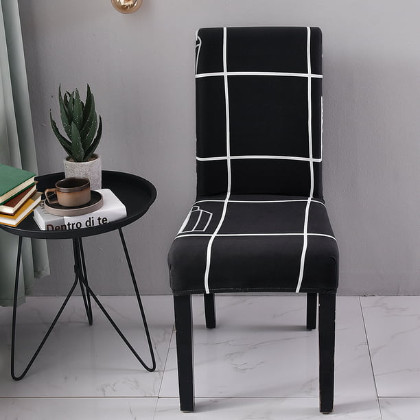 Dining Chair Seat Covers Slip Stretch Wedding Banquet Party Removable Geometric